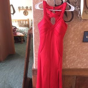 Long red formal dress